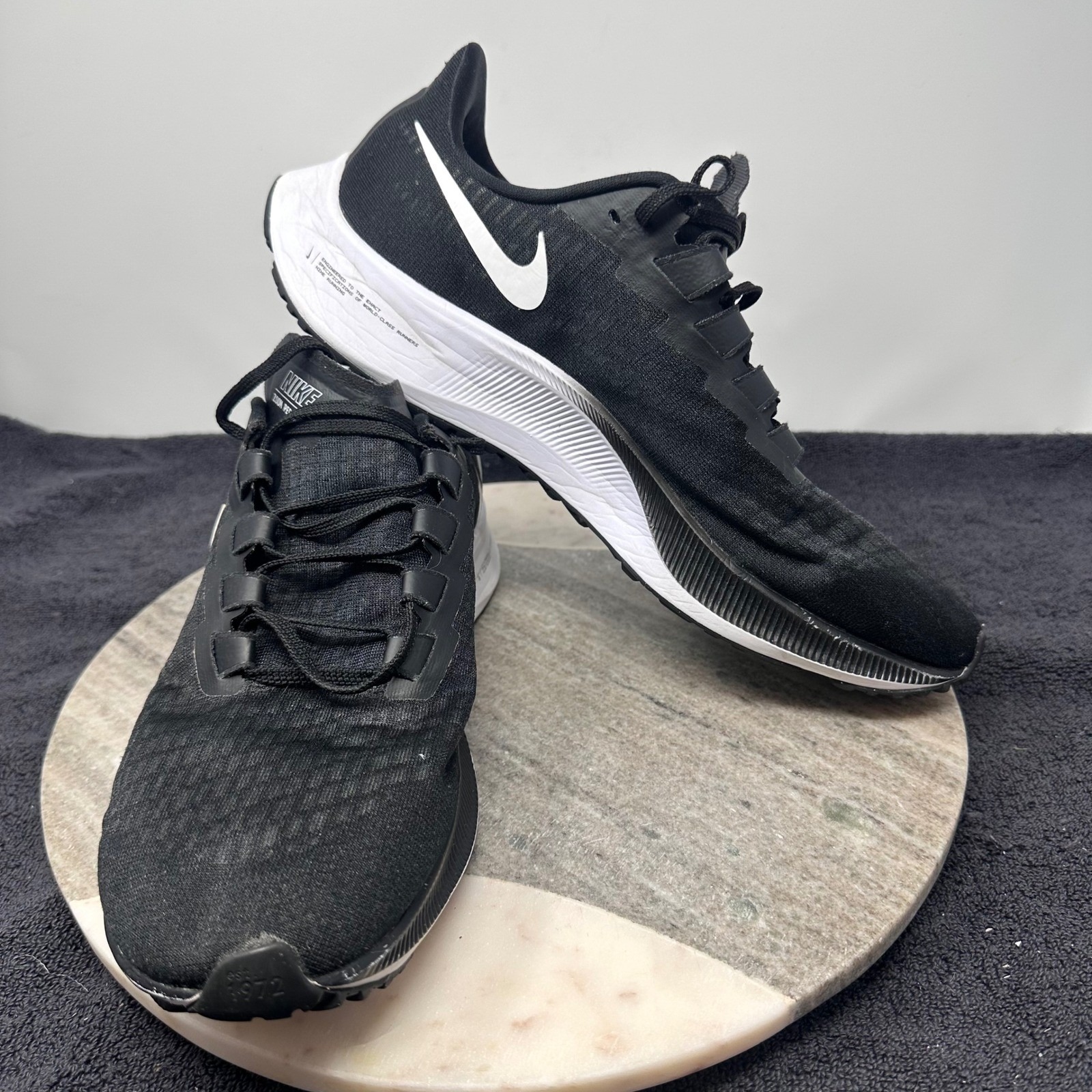 Nike Air Zoom Pegasus 37 Men Black Running Shoes Bq9646 002 Size 11.5